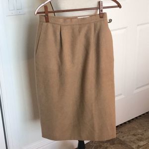 Fully lined Camel Hair skirt by Barry Pace